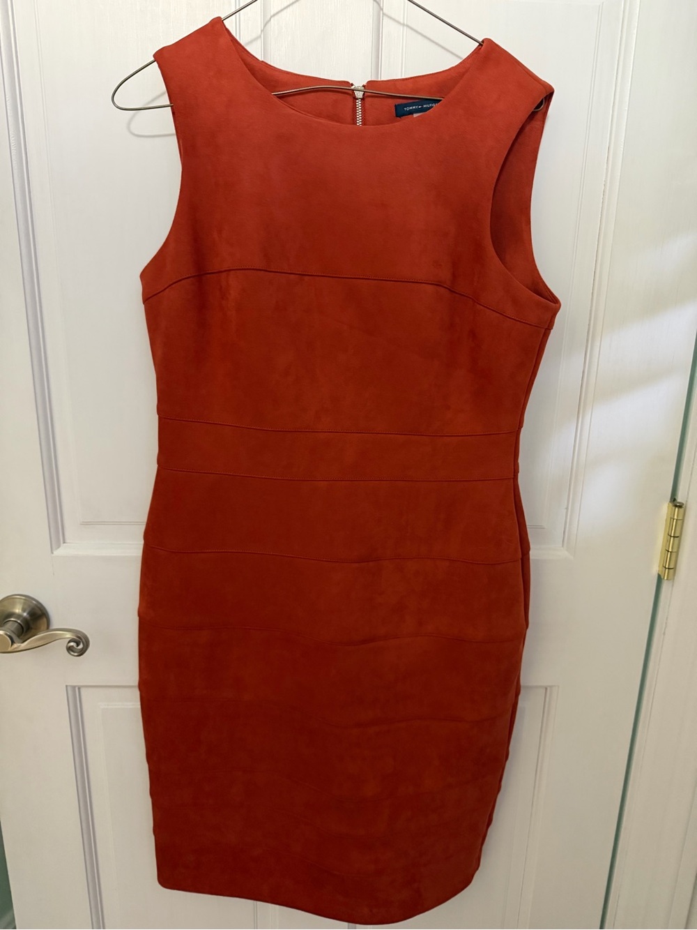 Tommy Hilfiger Sleeveless Rust Sheath Dress